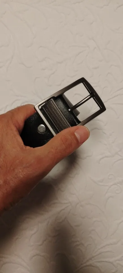 MIDNIGHT SOVEREIGN™ – Black Buckle Genuine Leather Belt photo review