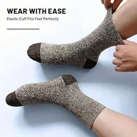 5 paires de chaussettes en laine mérinos pour hommes, chaussettes de randonnée super épaisses, chaussettes thermiques pour temps froid 4