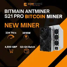 

A1 ограниченное предложение BITMAIN Antminer S21 Pro 234T BTC Miner-