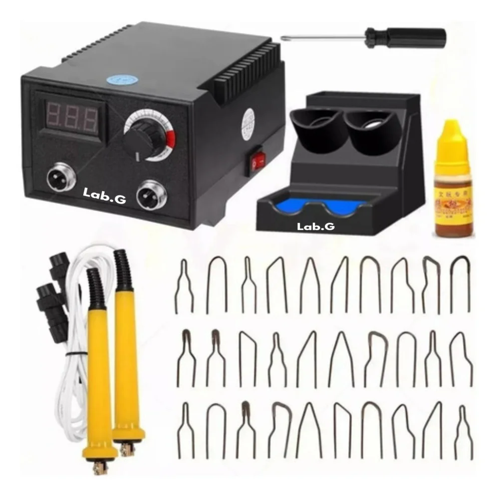 Cautin pirograbador puntas temperatura ajustable madera 100w color negro Lab.G