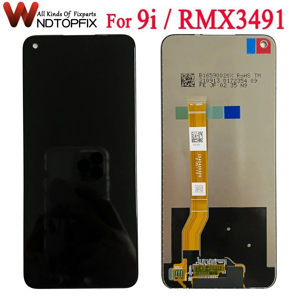 

6,6 ''протестированный для OPPO Realme 9i LCD дисплей кодирующий преобразователь сенсорного экрана в сборе запасные части для Realme 9i LCD RMX3491 экран