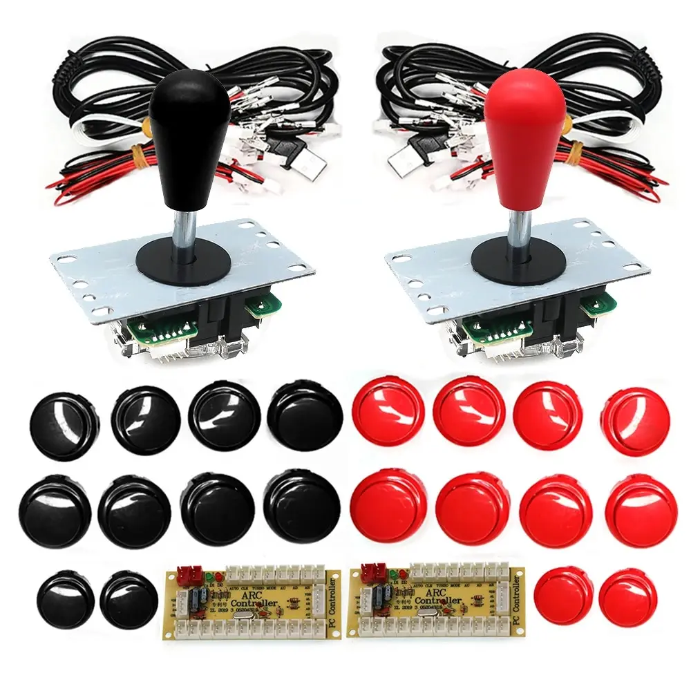 DIY Arcade Kit with USB Encoder & OBSF 30-Style Buttons