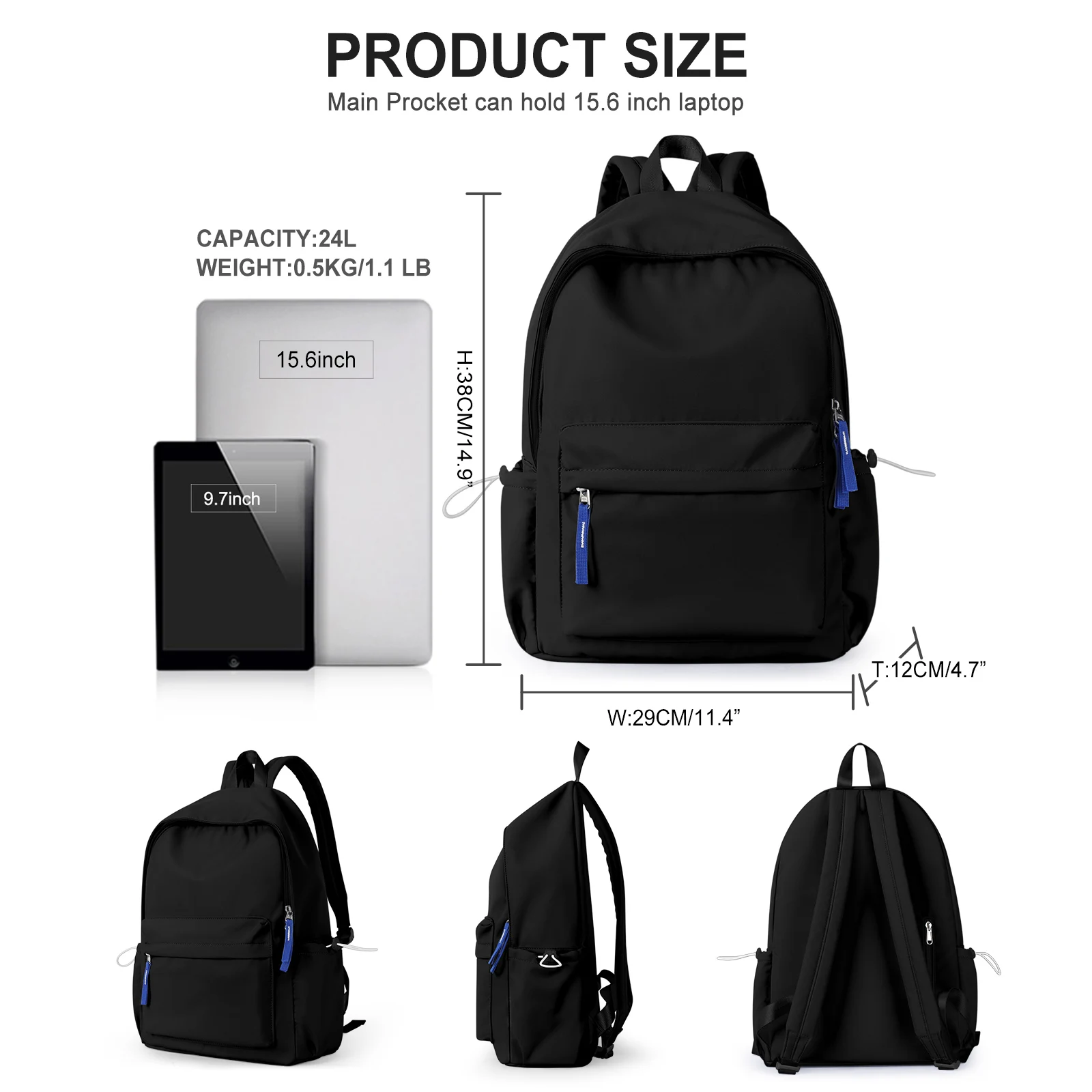 School Backpack,Unisex Classic Lightweight Water Resistant Causal Daypack for Teens Boys Girls,Travel Laptop Backpack Bookbag