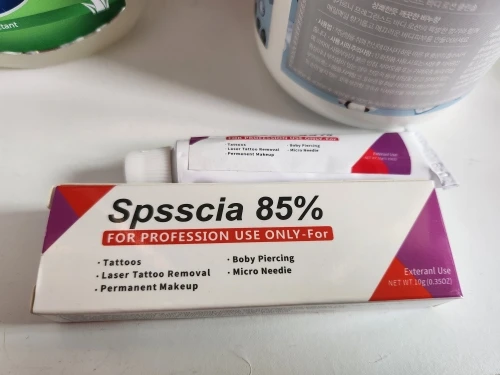 85% Spsscia Multipurpose Numbing Cream lidocaine 8% for Cosmetic tattooing/Permanent Makeup/Piercings/Waxing/Microblading/Laser photo review