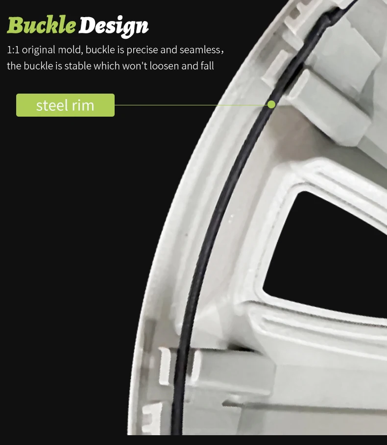 Design für Škoda Fabia 15-Zoll Messerstil Radkappe Für Eisenfelgen 4er-Set Stahlradkappen – Detail 8