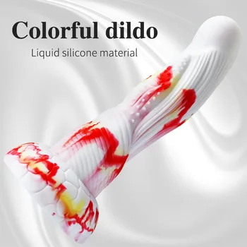 Licklip Stranger Things Penis Colorful Stranger Creatures Dildos Monster Cock Big Dick Dildos Safety Liquid Silicone Anal Plug 5