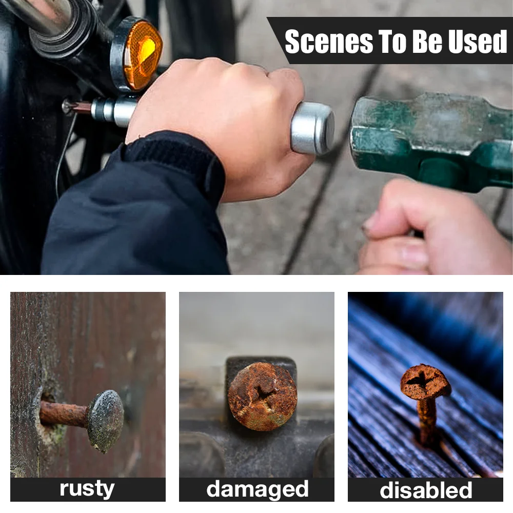 7/13 Pcs CR-V Manual Impact Screwdriver, Portable Reversible Impact Driver, Household Cordless Screwdriver Kit Hand Repair Tools 6