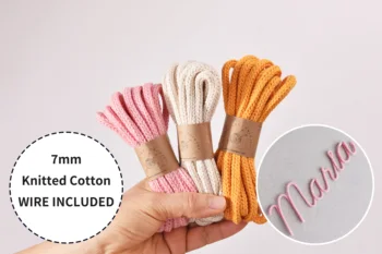 7MM French knitting cord Knitted Cotton cord 1