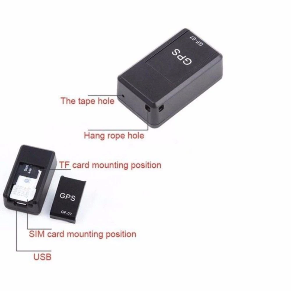 Mini GF-07 GPS Car Tracker Real Time Tracking Anti-Theft Anti-lost Locator Strong Magnetic Mount SIM Message Positioner 1PC