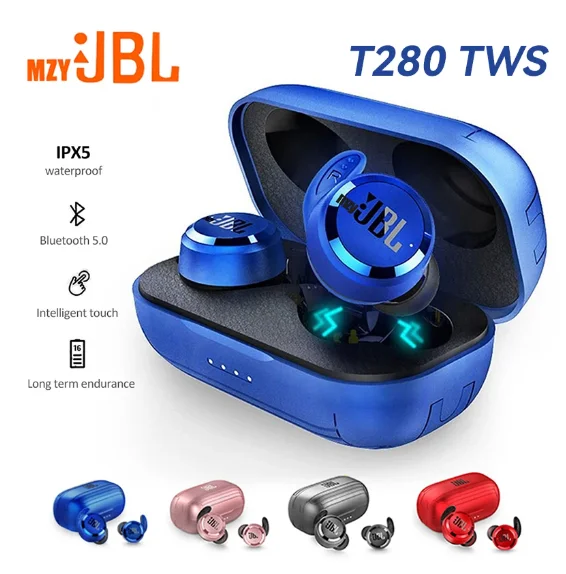 

New MZYJBL T280 True Wireles Original Bluetooth Headphones Wireless Earphones W300 Sports In-Ear Earbuds TWS In Ear Headset