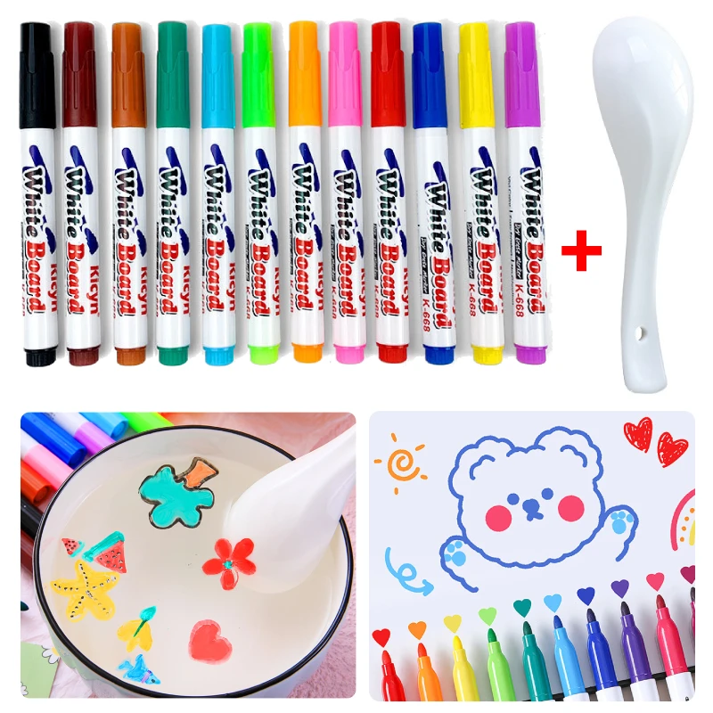 Stylo tableau blanc magique pour enfants, peinture dans l'eau, marqueur de tableau  blanc effaçable flottant, fournitures scolaires et de bureau, promotion en  gros - AliExpress