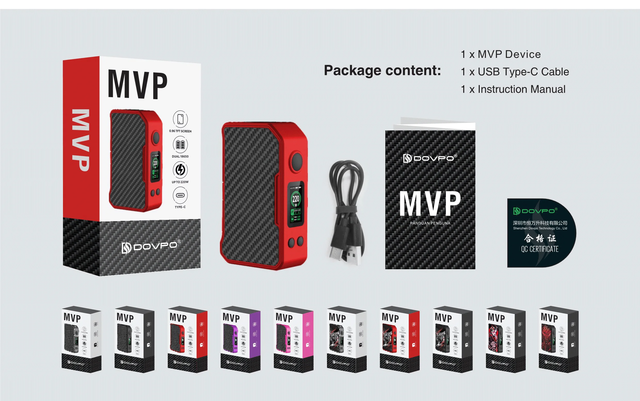 Tanio Oryginalny DOVPO MVP Box Mod 220W obsługuje tryb Temp. sklep