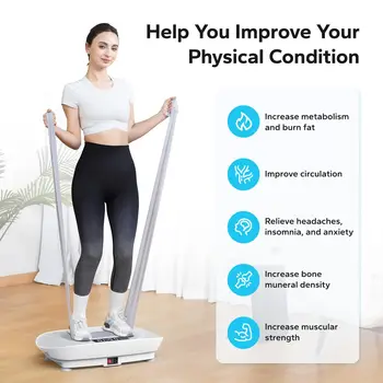 MERACH Vibration Plate Exercise Machine Whole Body Workout Power Vibrate Fitness Platform Vibration Plate Weight Loss & Shaping 4