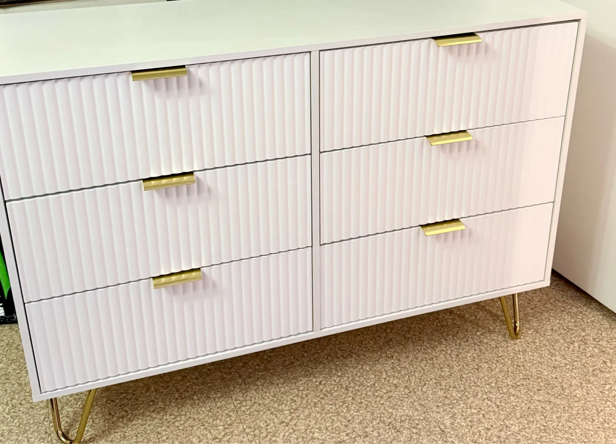 Anajqaqia Modern Chest of Drawers, Storage Cabinet with Drawers and Gold Handles, for Living Room and Bedroom, White photo review