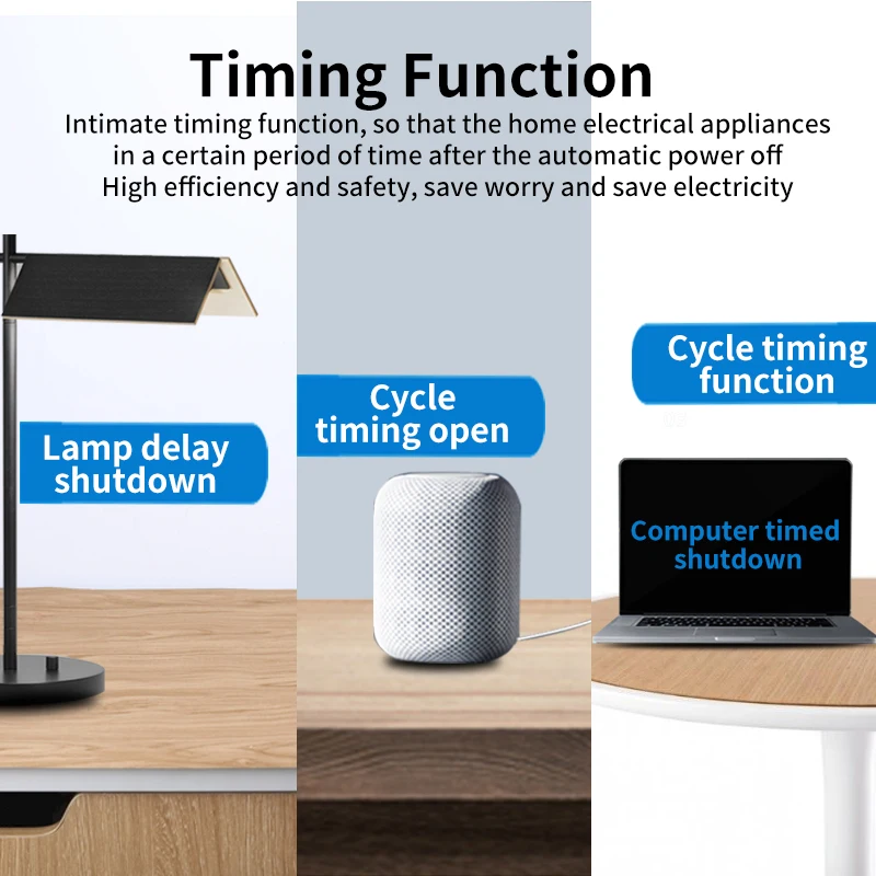 SIXWGH Tuya 스마트 연장 코드 소켓 WiFi EU 플러그 콘센트 전력 모니터링 타이밍 4 USB 충전 포트 Google 홈 Alexa