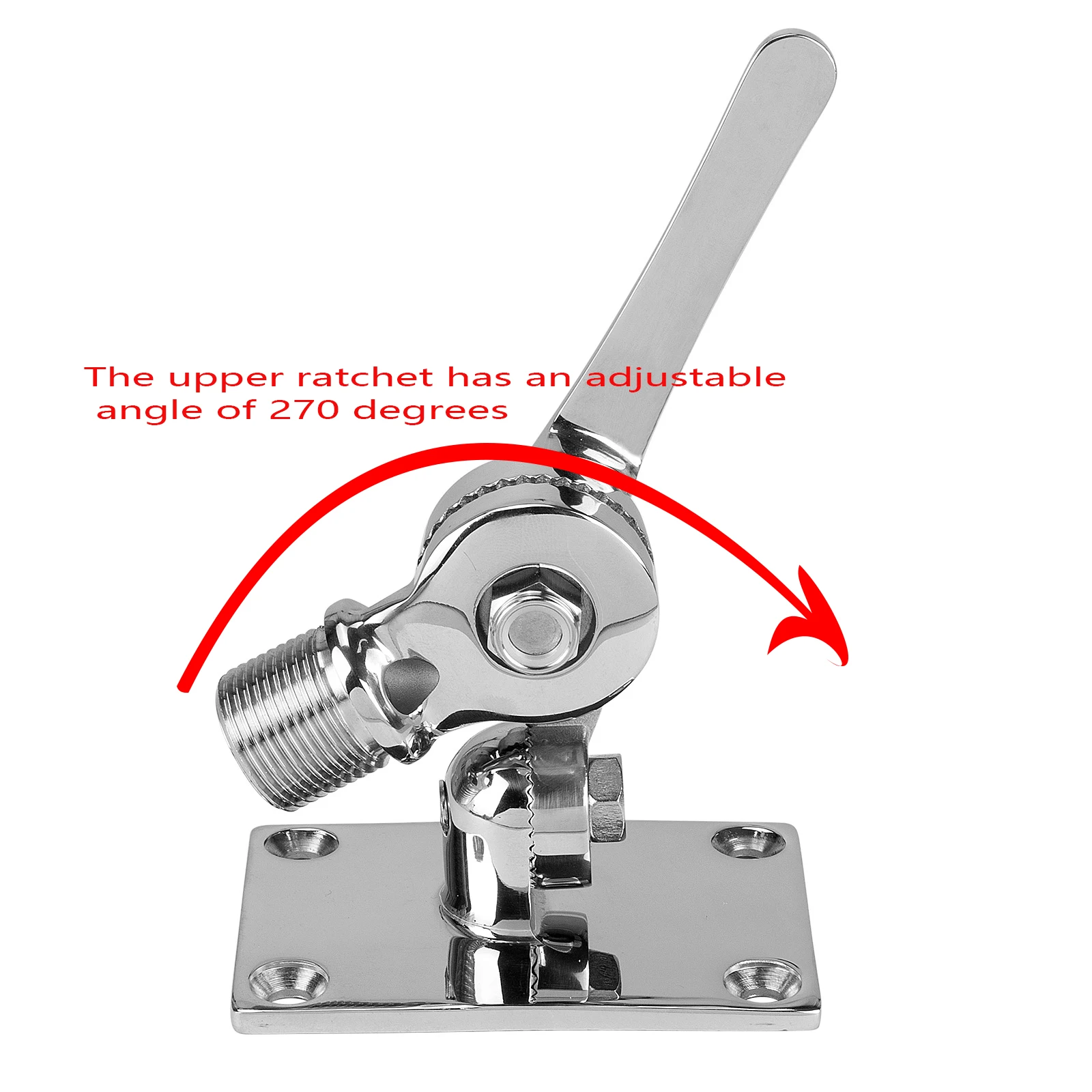 Black Aluminum Antenna Mount For RC Speed Boat Scale Model Ship Radio Set Fixing - Foto 2