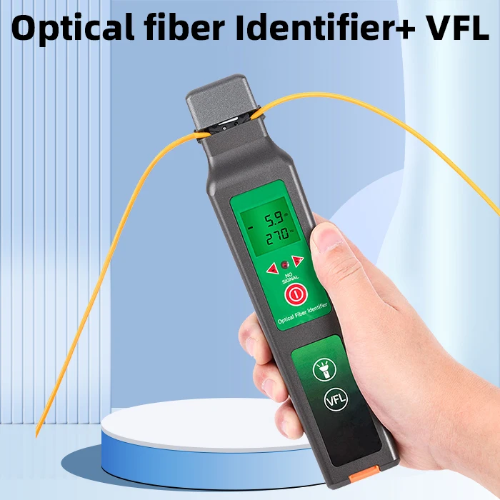 Fiber Optical Identifier with Visual Fault Locator, FTTH Tool, 800nm-1700nm, SM and MM, 10mW