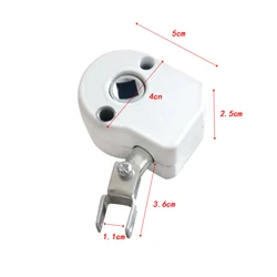 Patio Canopy Awning Gearbox Crank Gear for Sunshade and Manual Blinds (White)