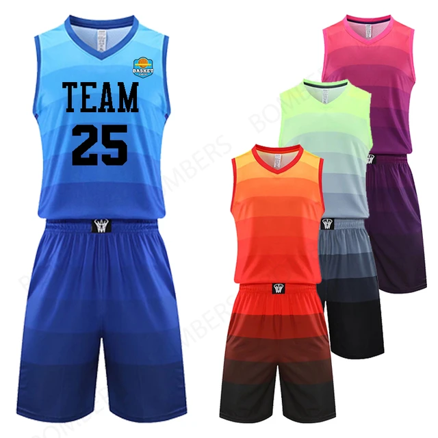 Maillot de Basket-ball Personnalisé avec Numéros pour Fille, Design Coloré,  Rouge, Sportif, Ensemble d'Uniformes pour Jeunes Femmes - AliExpress