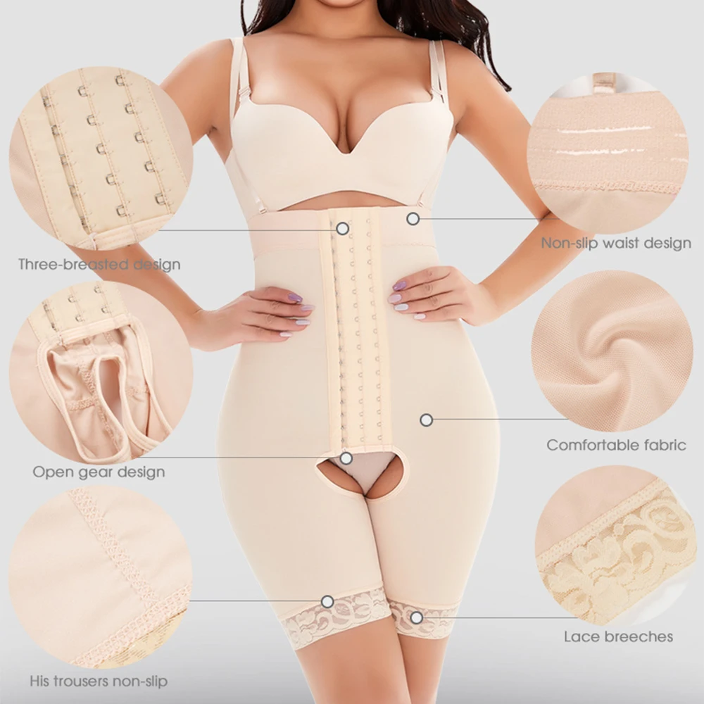 Atbuty Body Shaper Seamless Women Bodysuit Colombian Fajas Waist Trainer Flat Belly Tummy Push Up Butt Lifter Slimming Underwear