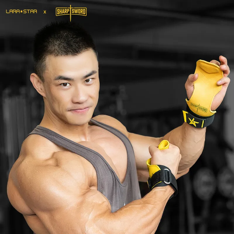 체육관 피트니스 소가죽 손바닥 보호대 역도 장갑, 보디빌딩 리프팅 손바닥 덤벨 그립 패드, 역도 스포츠, 신제품 