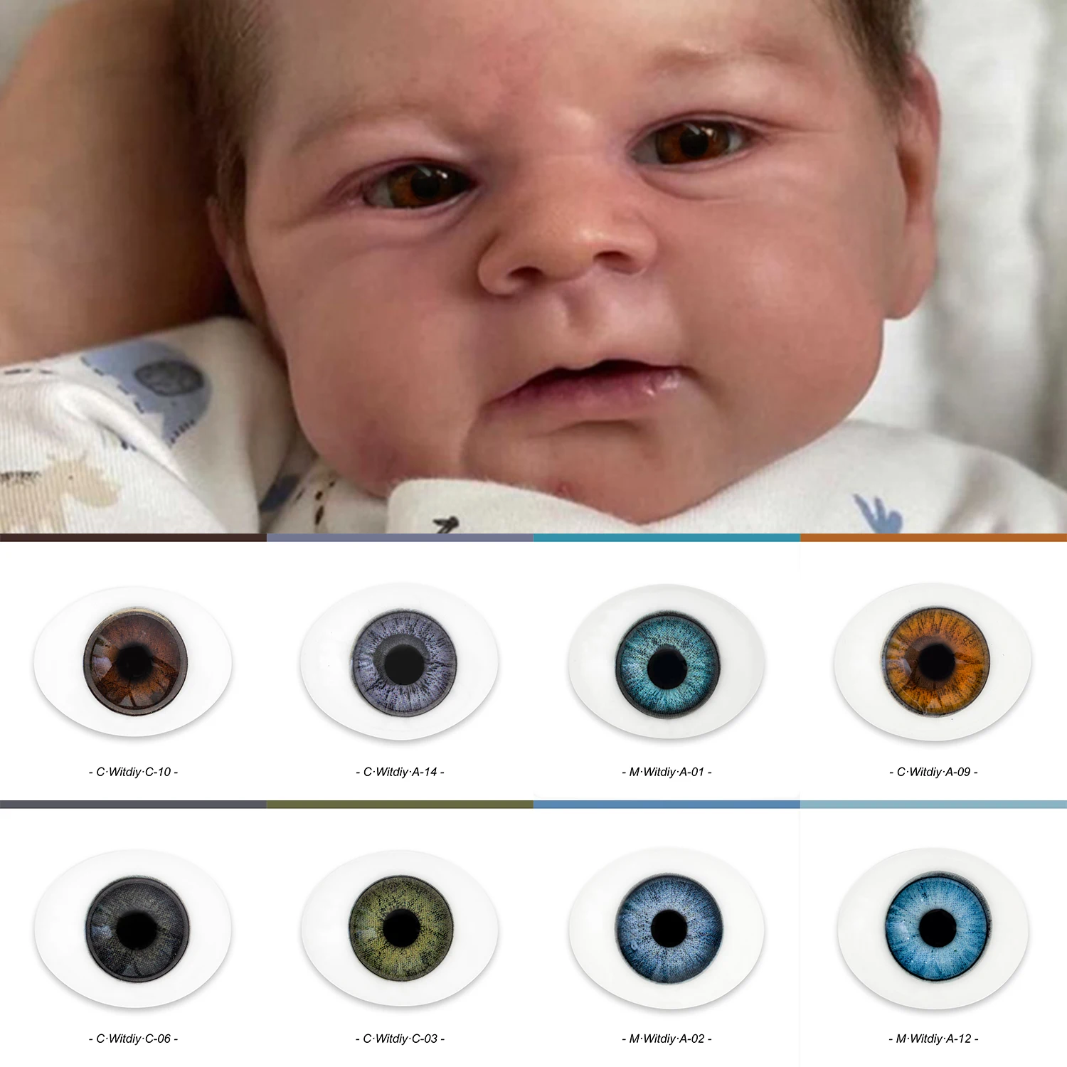 Glass Doll Eyes Doll Eyes Doll Eyewear Accessories Doll Accessories 10pcs Doll Glass Eyes 12mm/14mm/18mm/20mm/22mm/24mm For Reborn/BJD Dolls