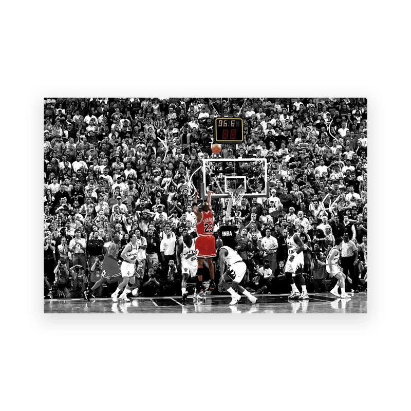 Impressions d'art de photographie de Match de basket-ball, affiche Vintage, joueur de basket-ball MJ, peinture sur toile pour hommes, grotte, images murales, décor