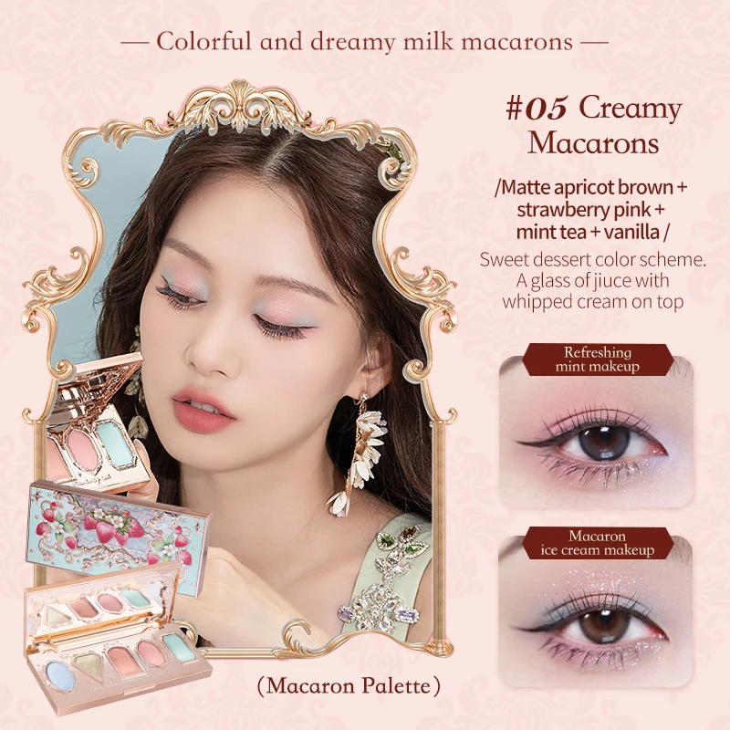 Flower Knows Strawberry Rococo Series Five-Color Eyeshadow Palette 6g ...