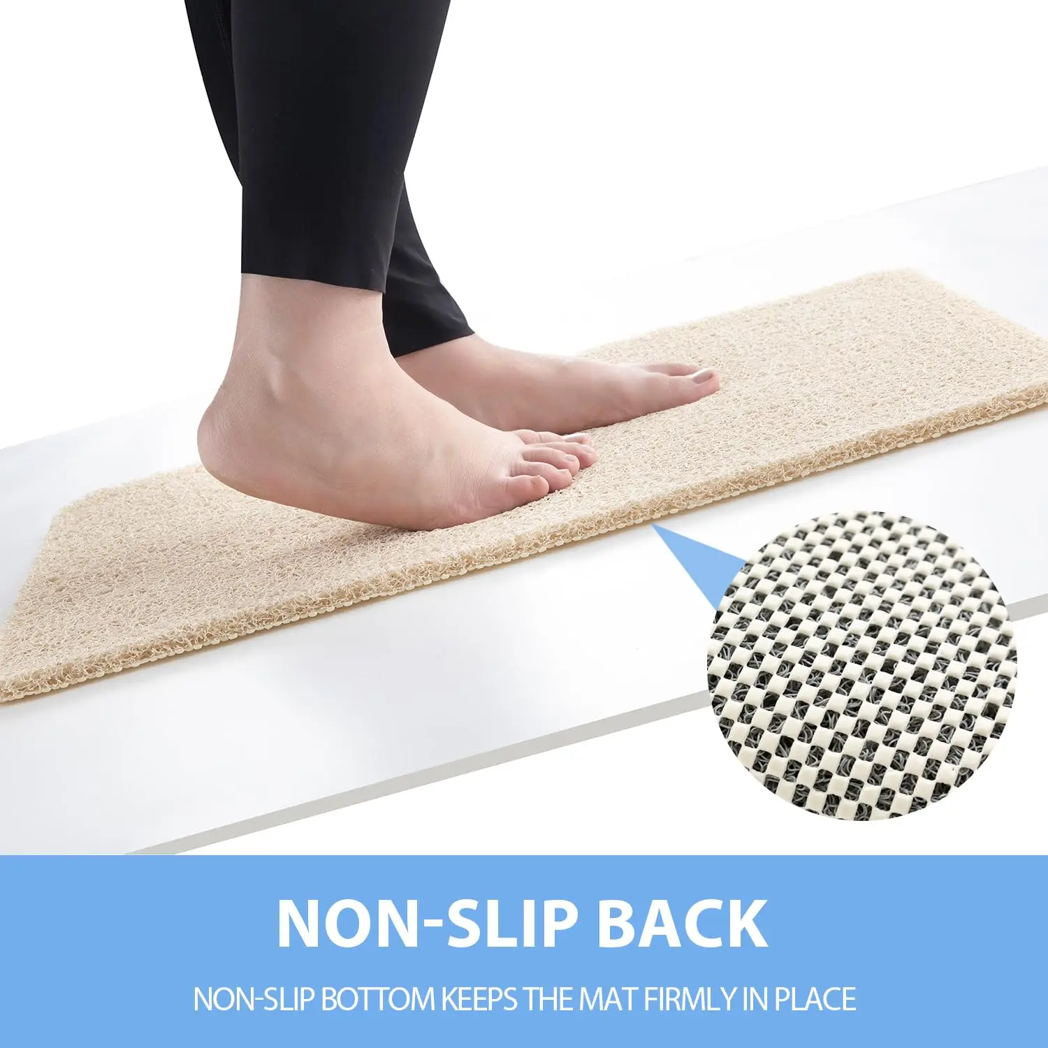Luxurious Non-Slip Drainable Bath Mat - Super Comfy & Easy to Clean