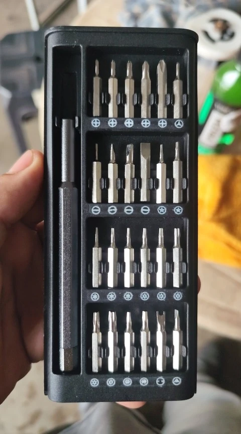 Conjunto de chave de fenda de precisão 28 em 1, chave de fenda magnética profissional , kit de ferramentas manuais para reparo p photo review