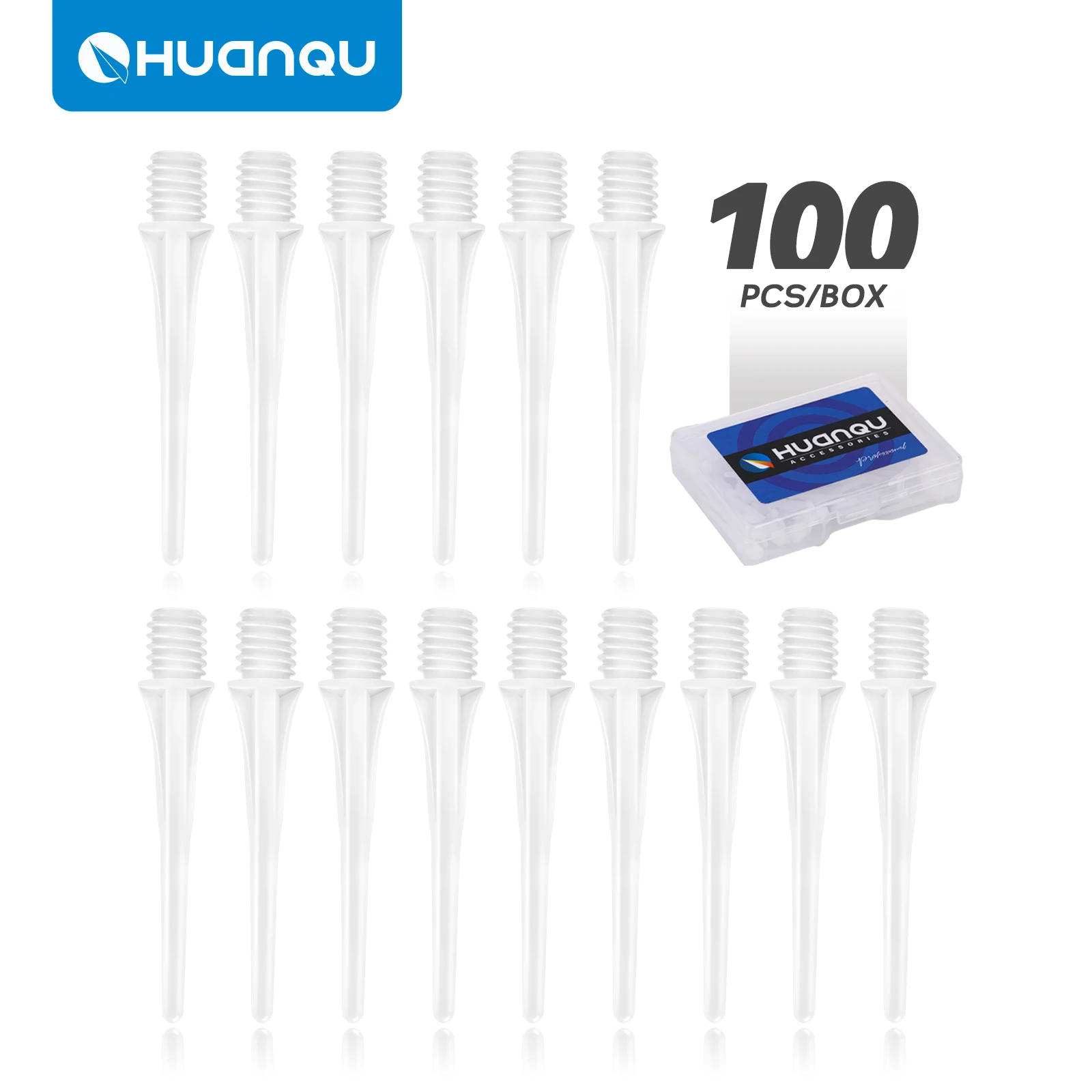 Huanqu 100-Pack Multi-Color Optional Safety Soft Tip Dart Replacement Heads Universal High-Precision Durable Dart Accessories Suitable for Electronic Darts/Home Bar Competition Training Professional Replacement Heads