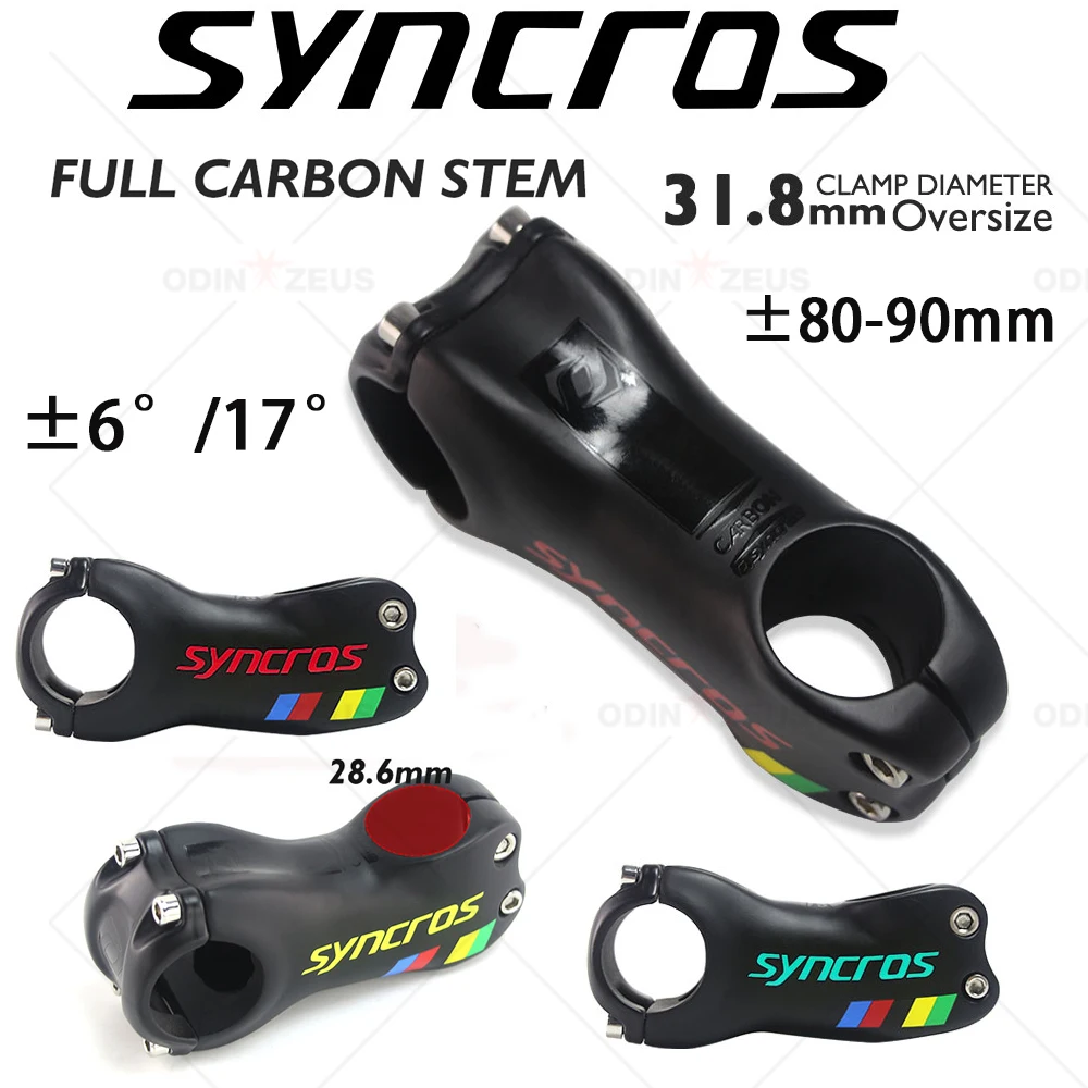 

Syncros-Ultra Light Full Carbon MTB Stem, Mountain and Road Bike Parts, Angle-6,-17 Degrees, FRASER IC SL, 31.8X8 0, 90mm