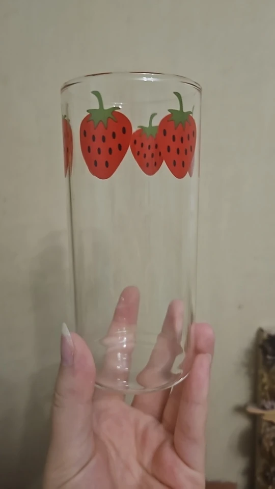 Strawberry Glass Cup, customer photo
