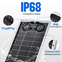 Panneau solaire bifacial ECO-WORTHY 195 W, module solaire monocristallin 18 V pour batterie 12 V, panneau solaire photovoltaïque 12 V, idéal pour camping-car, système de balcon, abris de jardin, bateaux 7