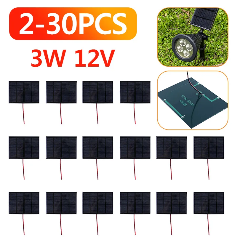 Pongnas Portable Solar Panel 3W 12V - Mini Solarzelle Für Camping & Outdoor