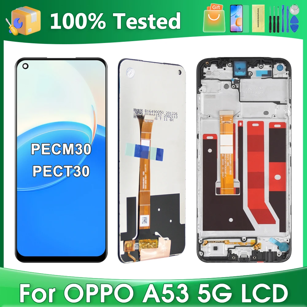 

A53 5G 6.5"Original Screen For Oppo A53 5G PECM30 PECT30 Lcd Display Touch Screen Digitizer Assembly Replacement Parts A53 5G