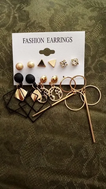 12 Pairs/Set Women's Earrings Set Stud Earrings For Women Bohemian Fashion Jewelry Vintage Geometric Crystal Pearl Earrings 2020