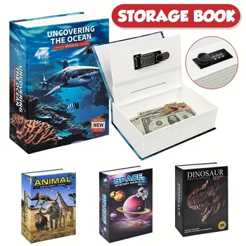 New Book-Shaped Safe with Combination Lock – Hidden Money Box & Secret Storage Vault for Kids, Perfect Birthday & Christmas Gift 1