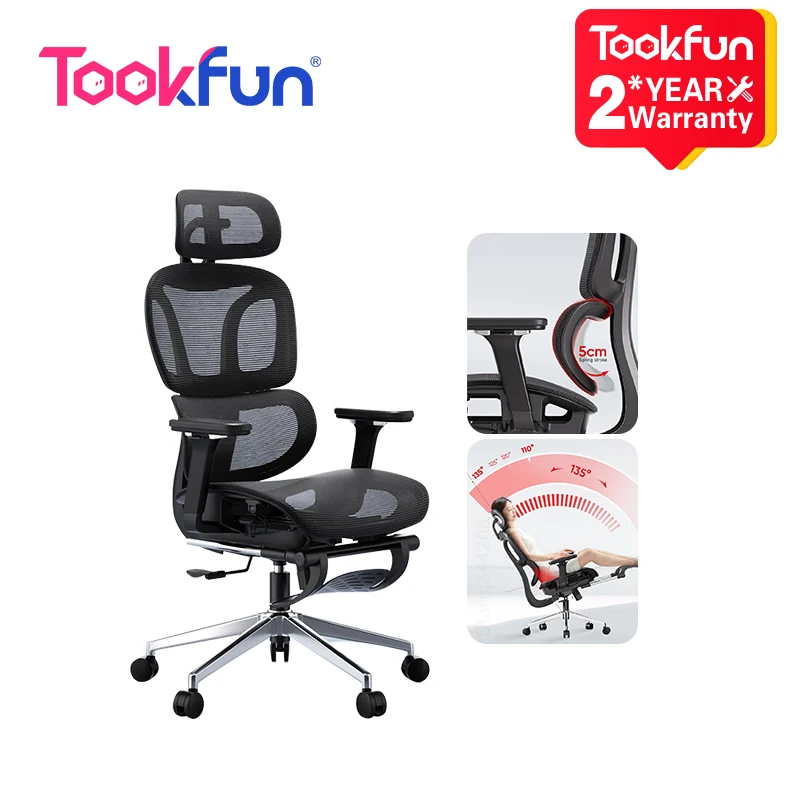 

Tookfun Ergonomic Chair S9 Office Chair Gaming Chair Home Seat 4D Armrest Shoulder Back Pressure Relief Can Lie Down Lift Rotate