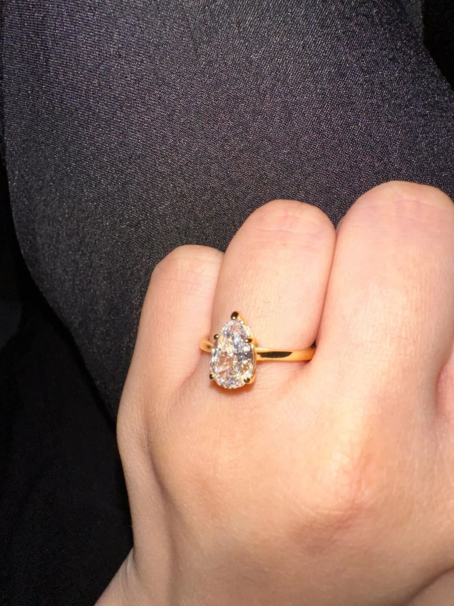 Crystal Silver Ring, customer photo