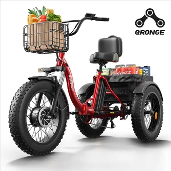 960W Folding Electric Tricycle for Adults – 36V 13.5AH Battery, Fat Tire E-Trike, 50-Mile Range 1