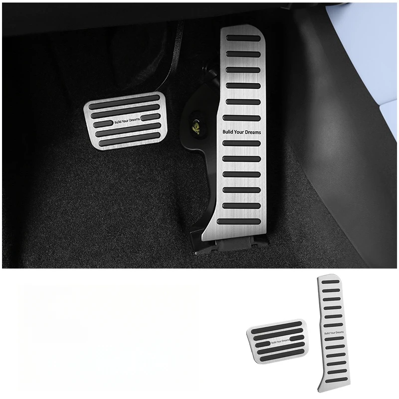 Cubiertas De Pedales Para BYD Seal U DM-i 2024-2025 - Metal Y Plástico, Antideslizantes, Color Plata Automático