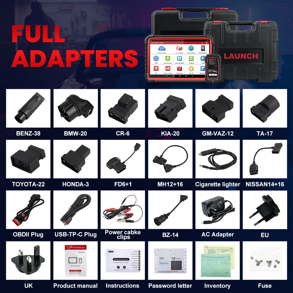 LAUNCH X431 PRO3S+ V5.0 Elite Bluetooth Bi-Directional Scan Tool HD Trucks Scan Topology Map Online Coding 41+reset