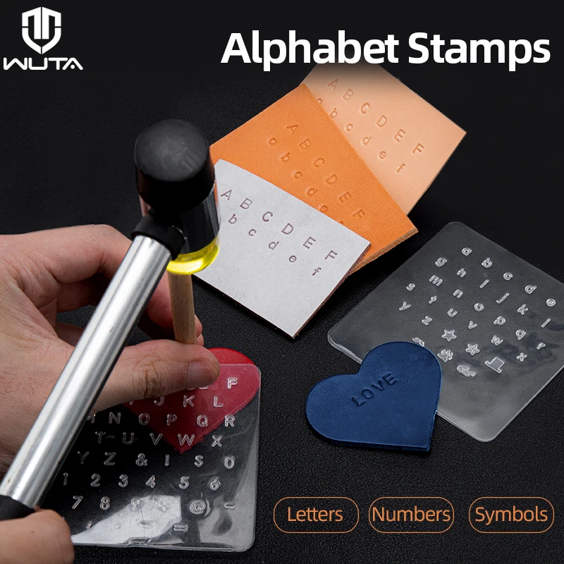 OWDEN 37Pcs 1/8 Leathercraft Alphabet Number Stamping Tool Set Metal  Leather Seal Engraving Printing Mold Engraving Stamps