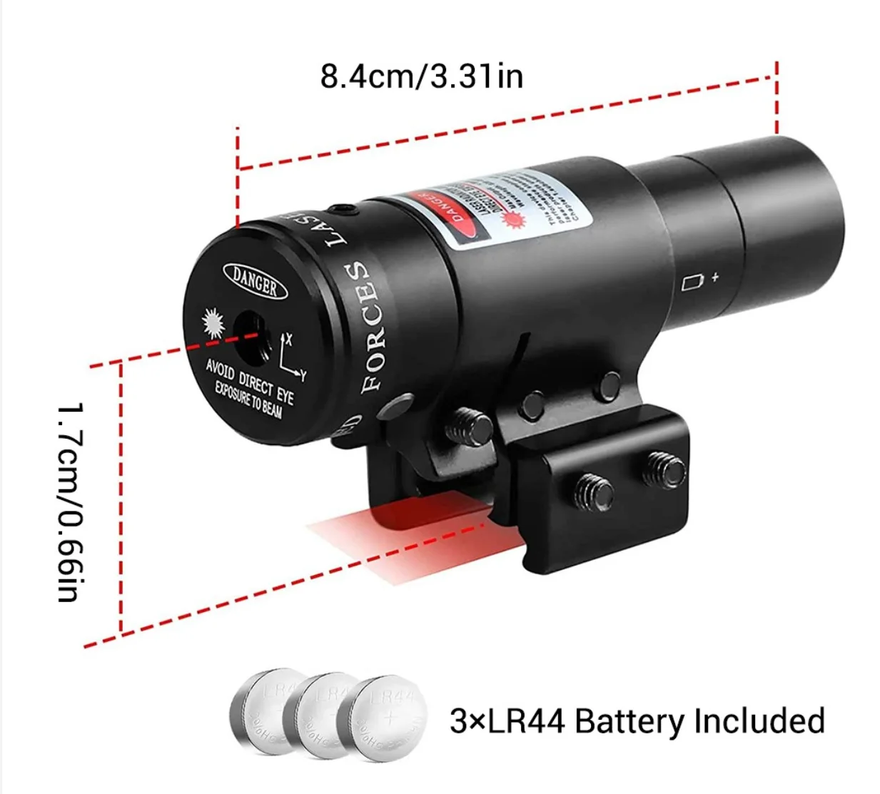 Laser Pointer Laser Sight for Fishing with Picatinny Rail