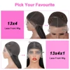 30 Inch Bone Straight 13x4 Synthetic Lace Front Wigs Pre Plucked Heat Resistant Fiber Free Parting Natural Hairline Glueless Wig 6