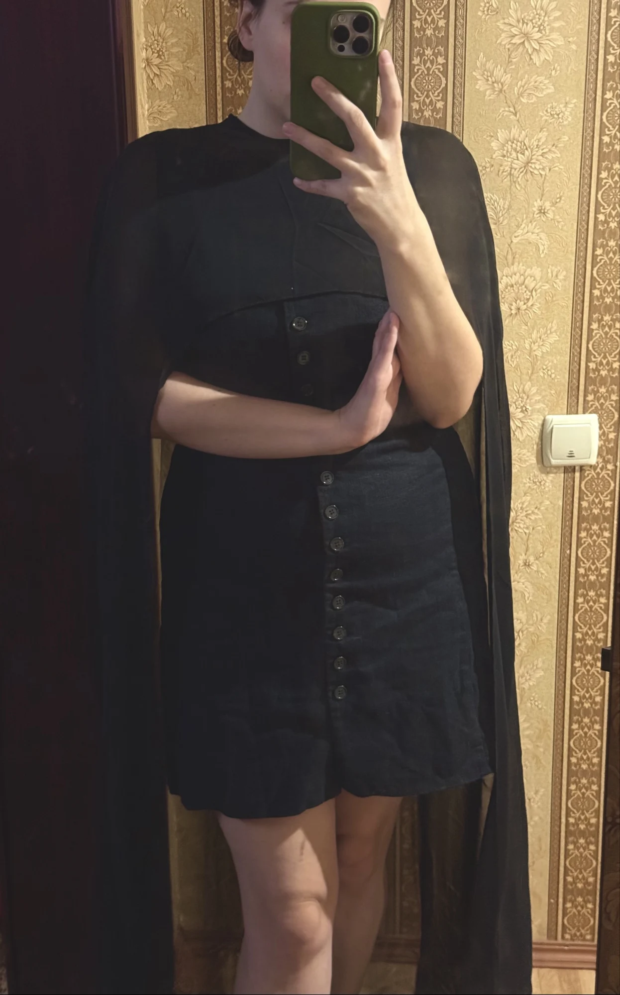 Womens High Low Polka Dot/Solid Color Sheer Cover-ups Summer Holiday O Neck Cape Blouse Female Jacekt Long Party Tops photo review