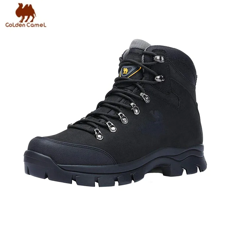 GOLDEN CAMEL Men Hiking Waterproof Outdoor Leather Sneakers Military Tactical Boots Autumn