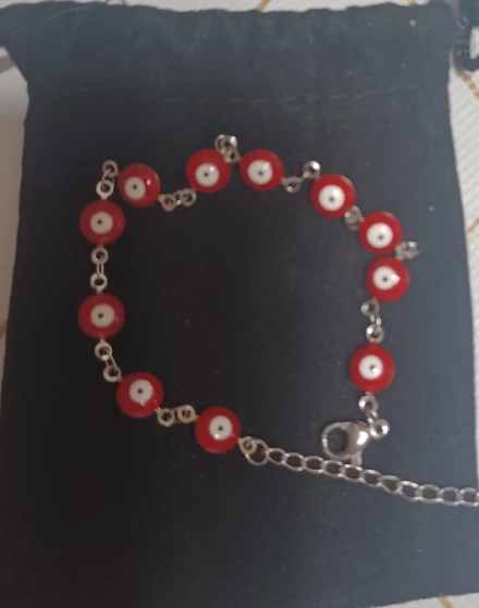 Enchanting blue hues Evil Eye Bead Bracelet for women's charm photo review