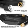 Giraffe Tools Garden Hose Lightweight Lay Flat Water Pipe Kink Free Flexible Hose with 9 Spray Function Nozzle(Black) 3